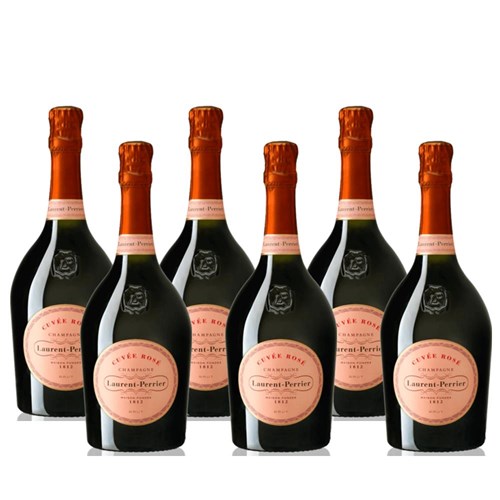 Crate of 6 Laurent Perrier Cuvee Rose Champagne 75cl